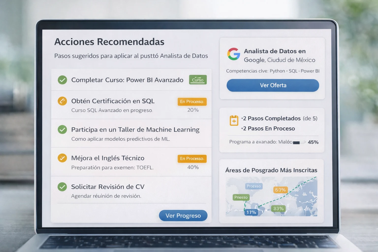 gráfica de acciones recomendadas