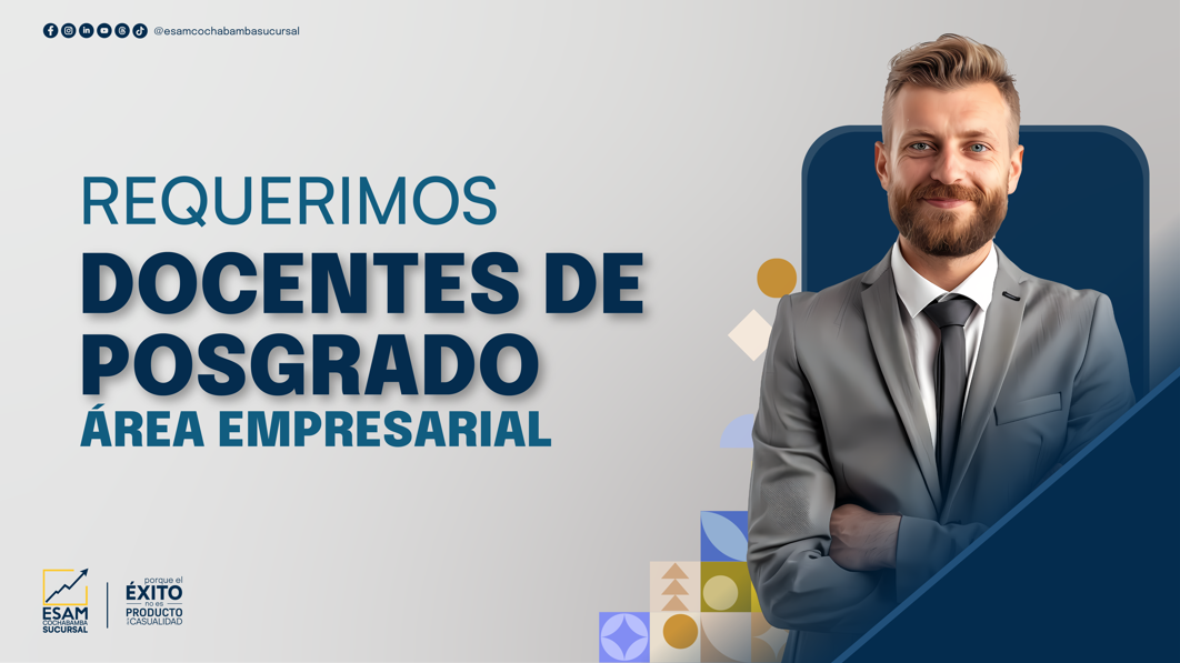 Portada de la convocatoria Convocatoria Docente - Área Empresarial