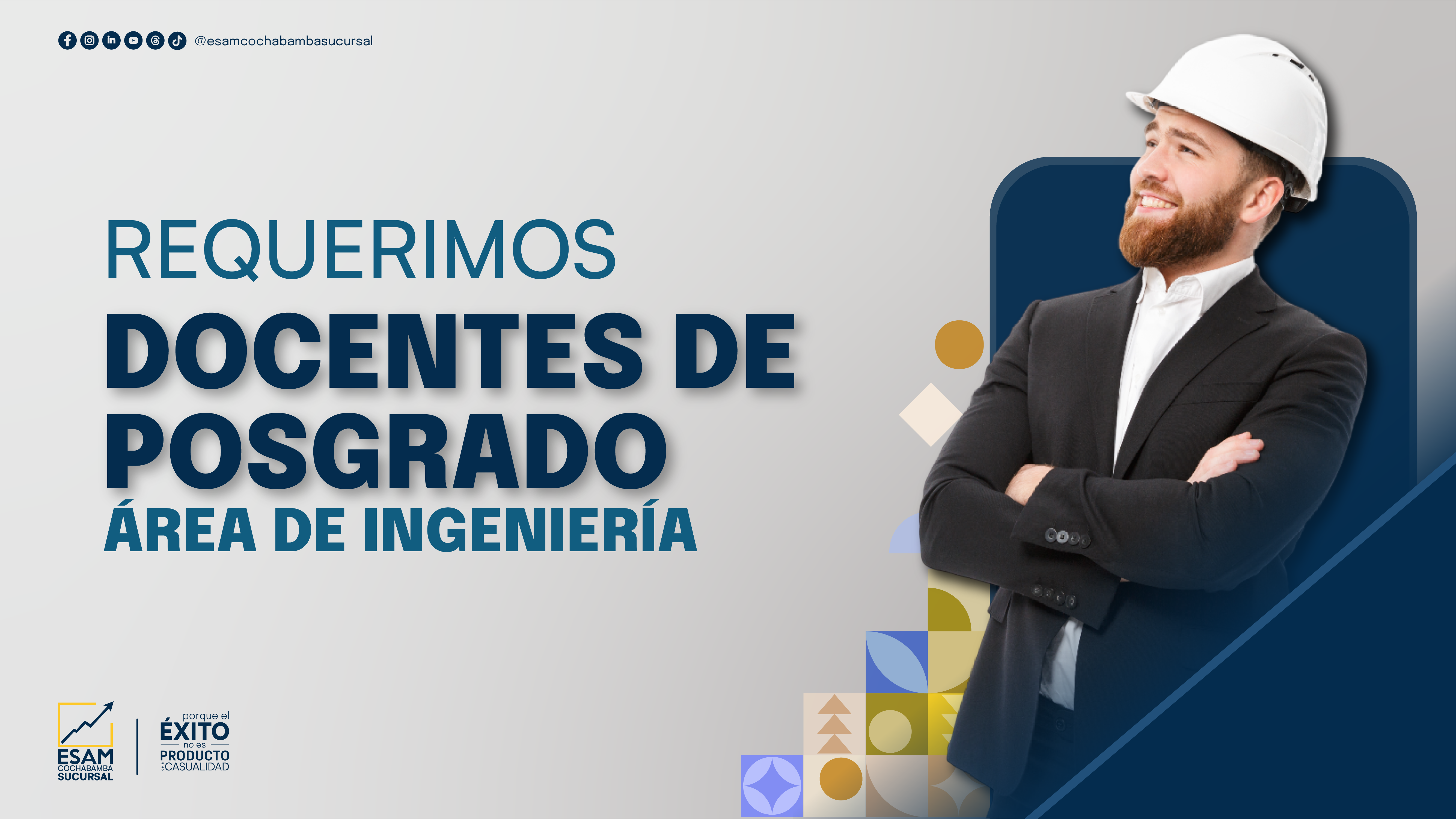 Portada de la convocatoria Convocatoria Docente - Área Ingeniería